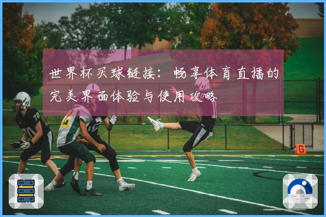世界杯买球链接：畅享体育直播的完美界面体验与使用攻略