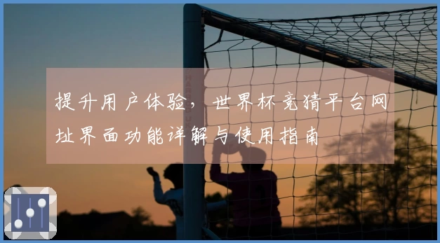 提升用户体验，世界杯竞猜平台网址界面功能详解与使用指南